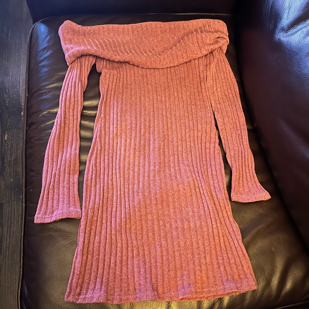 Off the shoulder sweater dress